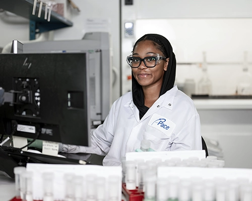Pace Scientist working in laboratory. TCLP, TCLP test, hazardous waste characterization, TCLP metals, What is a TCLP test